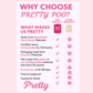 Comparison chart of 'Pretty Poo' products